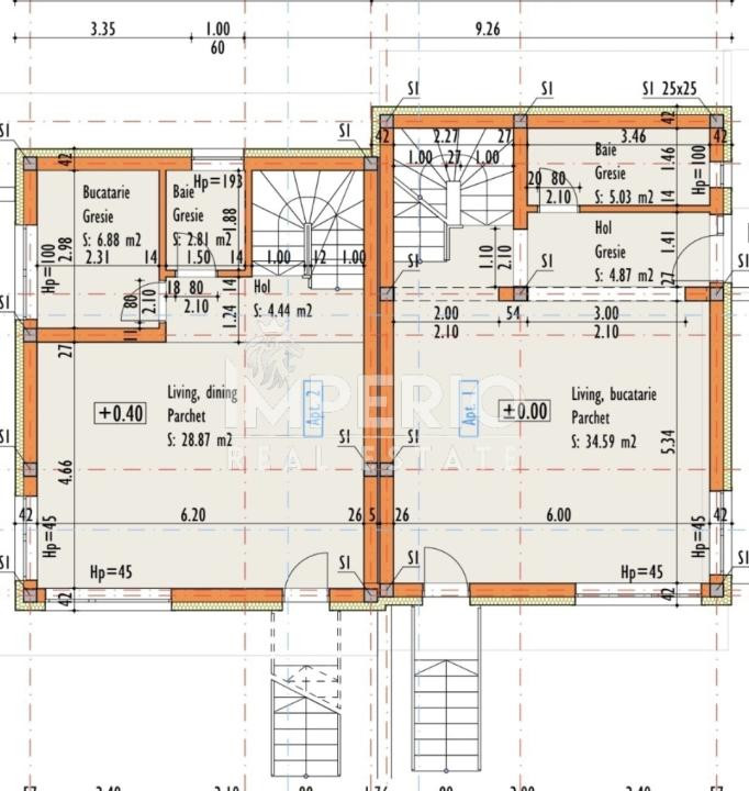 Duplex modern in Cartierul Dambul rotund-170,86mp utili, teren 200mp