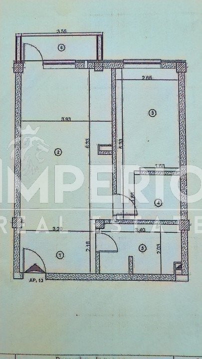 Apartament cu 2 camere la etajul întâi!