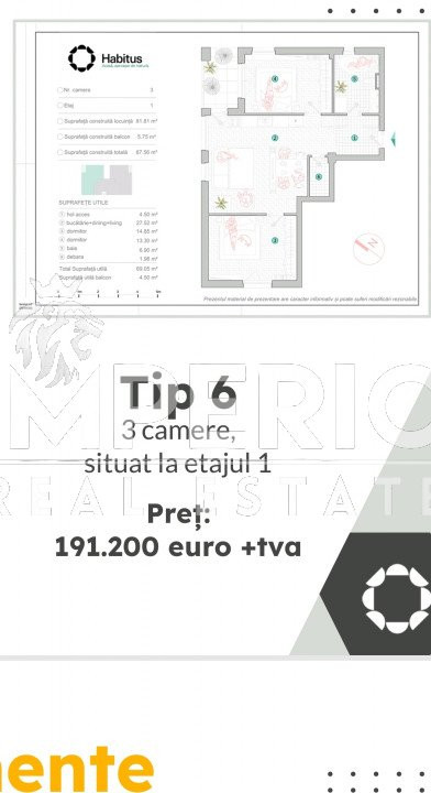 Apartament cu 3 camere în vila NZEB!